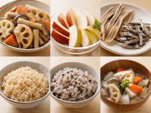 歯ごたえのある食べ物の例